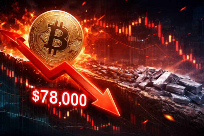 Bitcoin Drops Below $78000 After Silver Sell-Off Market Impact Bitcoin Drops Below $78000 After Silver Sell-Off Market Impact