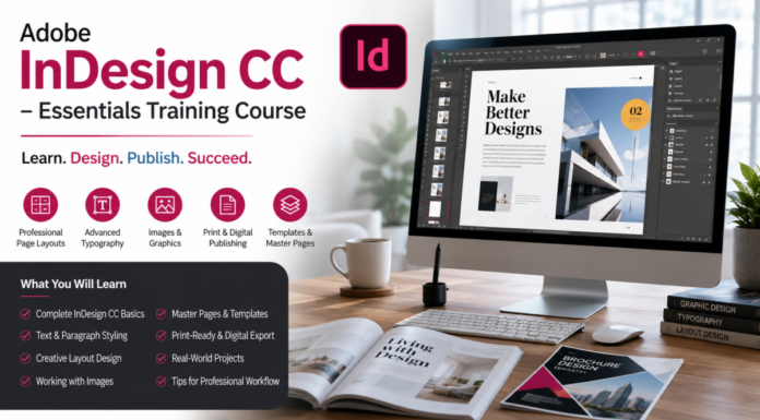 Adobe InDesign CC – Essentials Training Course: Learn Professional Publishing and Layout Design from Scratch Adobe InDesign CC – Essentials Training Course