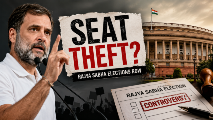 Rahul Gandhi Alleges Seat Theft in Rajya Sabha Polls Rahul Gandhi Alleges Seat Theft in Rajya Sabha Polls