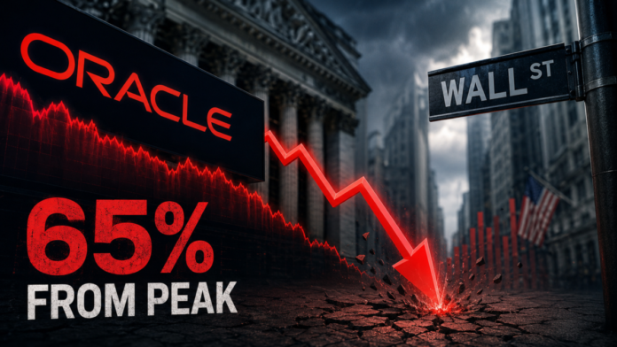 Oracle Shares Crash 65% Oracle Shares Crash 65% Why the AI Giant Lost Wall Street's Confidence